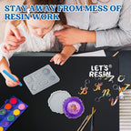 LET'S RESIN Extra Large Silicone Mat for Crafts,36''x24''Nonstick &Nonskid Heat-Resistant Silicone Crafts Mat, Easy Clean&Store Multipurpose Silicone Mat for Resin, DIY Art,Paint, Clay