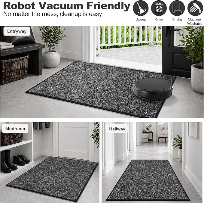 Super Absorbent Front Door Mat, Non-Slip Washable Indoor Doormats, Low Profile - Image 5