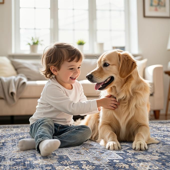 9ft Round Rug, Large Circle Rug - Image 6