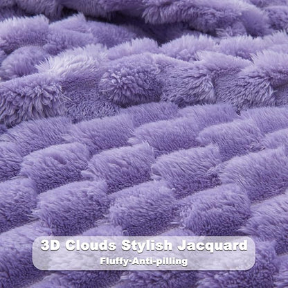 NEWCOSPLAY Fleece Clouds Cozy King Blanket - Image 5