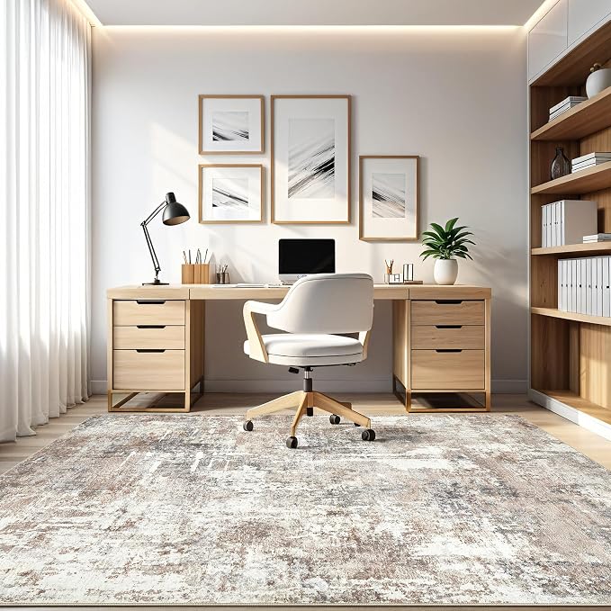 LOONGRUG 8x10 Area Rugs Washable Large Neutral Modern Living Room Rug | - Image 8