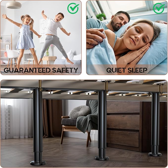 Under Bed Metal Support Legs, Adjustable Height Bed Frame Support Leg, Bed Slat - Image 3