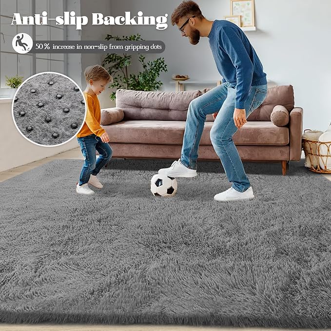 6x9 Area Rug for Living Room: Fluffy Shag Soft Washable Rugs Large Fuzzy Plush - Image 7