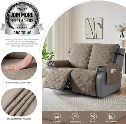 TAOCOCO 100% Waterproof Loveseat Recliner Covers 2 Seater, Split Loveseat Covers - Image 4