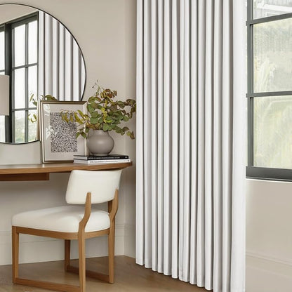 Beige White Pinch Pleated 100% Blackout Linen Curtains W60xL120 1 Panel | Black - Image 8