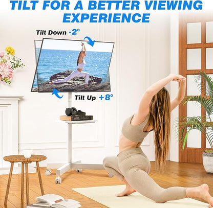 Rfiver Mobile TV Stand for 23-65 Inch LCD LED Flat/Curved Panel Screen TVs up - Image 5