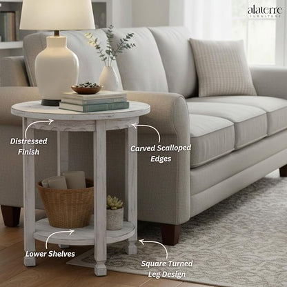 Alaterre Furniture Country Cottage Rustic Farmhouse Nightstand – 20-Inch Side - Image 5