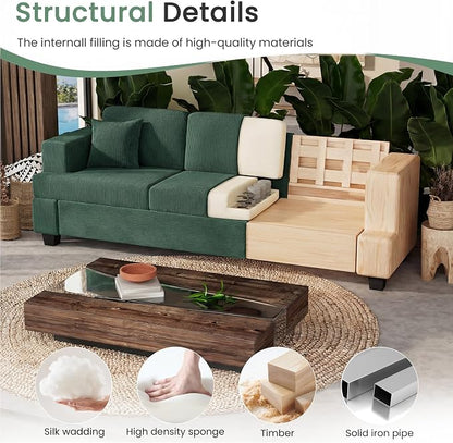 YOUDENOVA Sofa Couch, 3 Piece Set Comfy Sofa, 2 Loveseat & 3 Seater Sofa - Image 7