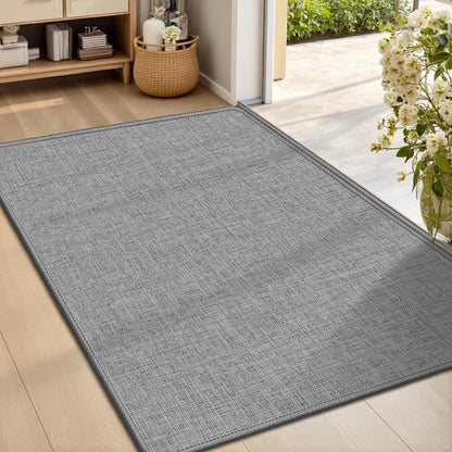 Ultra Thin Indoor Door Mat 24"x36", Non Slip Doormats, Rubber Backing, by LEKEEPGO