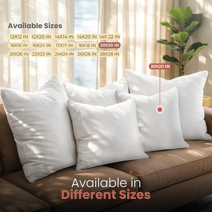 Utopia Bedding 20x20 Pillow Inserts, 2 Pack | Indoor cushion inserts - Image 6