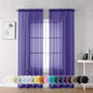 Chyhomenyc Purple Sheer Curtains 84 Inches Long by Chyhomenyc