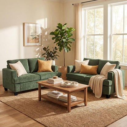 YOUDENOVA 2 Piece Set Comfy Sofa Couch, Loveseat Sofa * 2 by YOUDENOVA