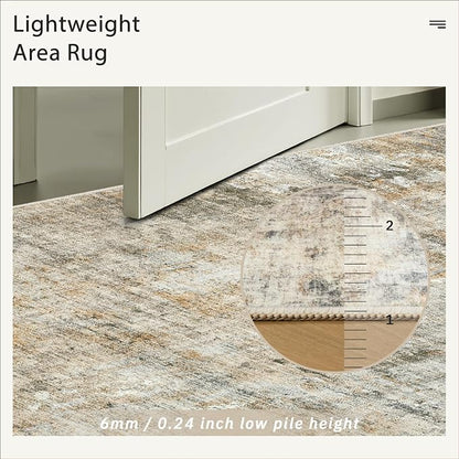 Soalmost Abstract Rug 5x7 Washable Area Rugs - Image 7