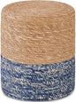 Wimarsbon Natural Seagrass Foot Stool, Hand Weaving Round Ottoman, by Wimarsbon