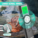 HAUSHOF Instant Read Meat Thermometer Digital, High Accuracy Cooking Thermometer, Scroll Interface Food Thermometer with Timer, Quick-Setting Kitchen Temperature Probe for Grill, Smoker, BBQ, Frying