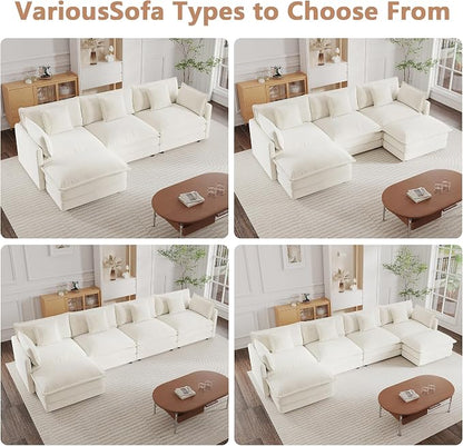 mikibama Modular Sectional Sofa, 111.5 Inch L Shaped Couch Set - Image 8