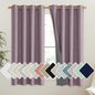NICETOWN Chaise Mauve Vintage Linen 100% Blackout Curtains by NICETOWN