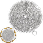 Patelai 1 Pcs Stainless Steel Pie Weights for Baking Universal Fit Pie Weight for 7-10 Inch Pies Round Metal Pies Weights Chain Dishwasher Safe Durable Blind Baking Dough Cooking Pastry (8 Inch)