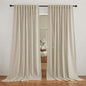 RYB HOME Linen Look Sheer Curtains 70 inch Wide, Privacy Light Filtering Panels by RYBHOME