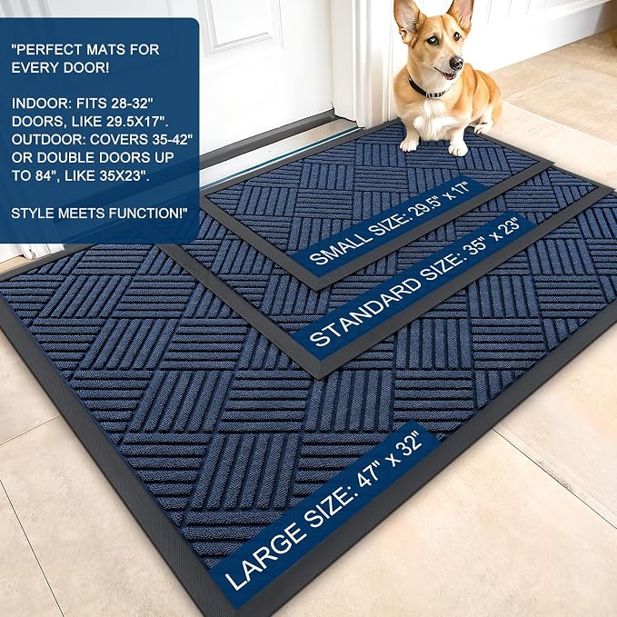 OLANLY Front Door Mat Outside Entrance, Waterproof Heavy-Duty Doormat | 29.5x17 - Image 3