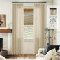 Beige Linen Pinch Pleat Curtains 84 Inches Long Light Filtering | Semi Sheer by DUKIYO