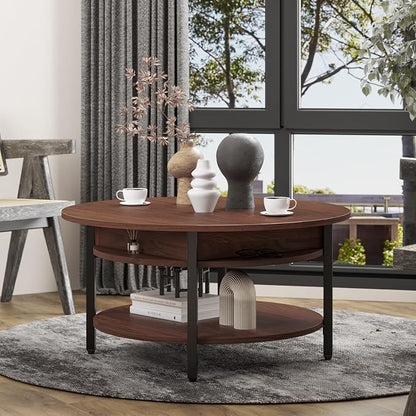 FABATO Round Lift Top Coffee Table - Image 8