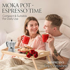 Mixpresso 3 Cup Moka Pot Cuban Coffee Maker, Moka Pot for Gas, Electric Stove Top, Classic Italian Coffee Maker, Stovetop Espresso Maker, Camping Pot Makes 3 Espresso Cup 5 Oz