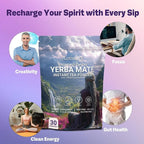 Yerba Mate Tea Powder - Peach Mango, Clean Energy & Focus with L-Theanine, Gut Health Support with Prebiotics, No Crash, 11.6oz (30 Servings)