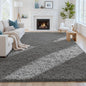 8x10 Fluffy Shag Area Rugs for Living Room Bedroom: Soft Carpet Light Gray | by CarpetAddColortoYourLife