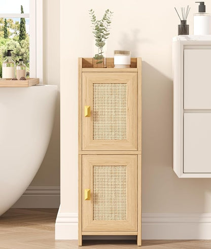 Akxomel Rattan Small Bathroom Cabinet by Akxomel