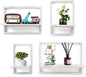 PHOENANCEE Square Floating Shelves, Framed Wall Shelf Decorative Set of 4 by PHOENANCEE