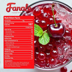 Fanale Cherry Popping Boba Pearls, Vegan, Non GMO, Gluten Free, Fat Free, Perfect for Bubble Tea, Smoothies, Ice Cream, Desserts, and Beverages.