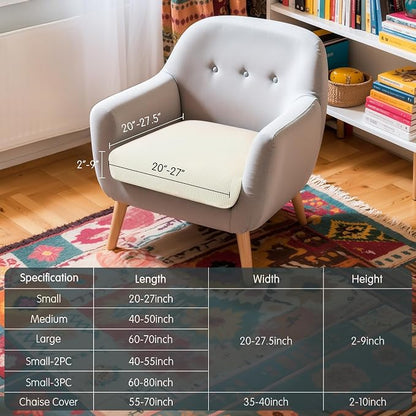 Hokway Couch Cushion Slipcovers Small Stretch Reversible Cushion Protector - Image 2