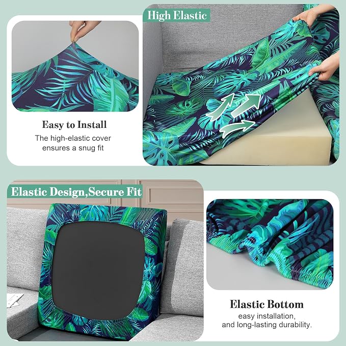 14Pcs Patio Cushion Covers Stretch Outdoor Furniture Protector Slipcovers | - Image 4