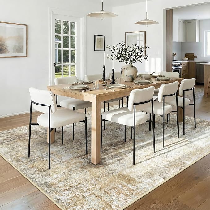 RELEANY Washable 9'x12' Abstract Area Rug - Image 3