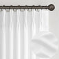 108 Inch White Linen Semi Sheer Curtains by PleatedDrapes