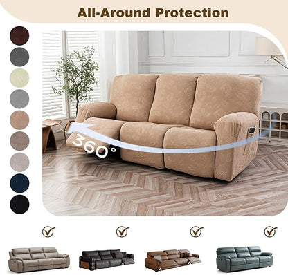 Gennia Recliner Sofa Covers 5 Pieces, Waterproof Sectional Couch Cover Stretch - Image 6