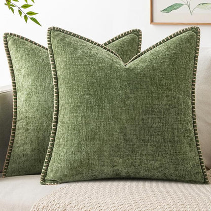 MIULEE Decorative Couch Throw Pillow Covers 18x18 Inch Sage Green 2 Pack | by MIULEE