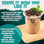 Fusion Select 5 Pack Authentic Tea Flavors Sakura, Lavender, Rose, Thai, Original Milk Tea Kit - Extra Rich Flavor Bubble Drinks, Tapioca Pearls, Straws - Complete Boba Kit