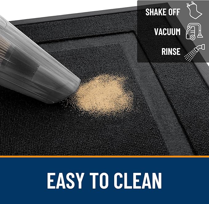 OLANLY Front Door Mat Outside 29.5x17, All-Season Heavy-Duty Rubber Doormat | - Image 6