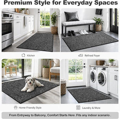 Super Absorbent Front Door Mat, Non-Slip Washable Indoor Doormats, Low Profile - Image 8