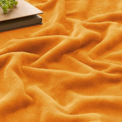BEDELITE Fleece Blanket Soft Fall King Bed Blanket Burnt Orange 108"x90" | - Image 4
