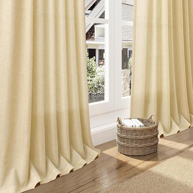 Cream Yellow Curtains 108 Inches Long - Image 5