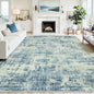 6x9 Washable Area Rug for Living Room Bedroom: Non-Slip Modern Blue Gray | by Oriannal