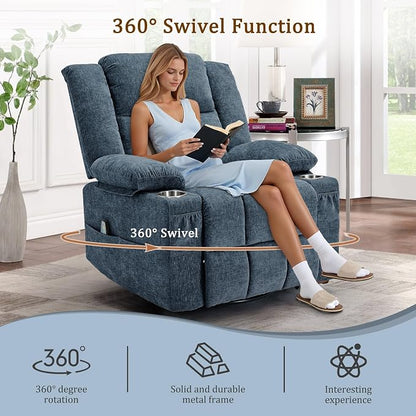 Korser 360° Swivel Rocker Recliner - Image 3