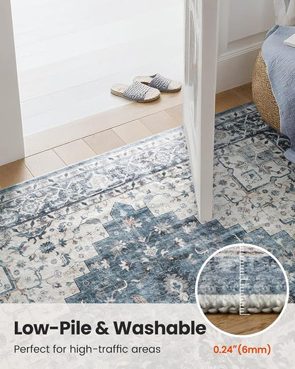 AMADA HOMEFURNISHING 3x5 Washable Area Rug, Low-Profile Entryway Rug - Image 6