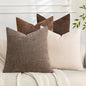 Set of 4 Soft Textured Decorative Throw Pillow Covers 20x20 Inch Cozy Farmhouse by Cozoomy