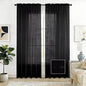 SpaceDresser Check Sheer Curtains 63 Inches Long by SpaceDresser