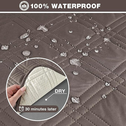 TAOCOCO 100% Waterproof Oversized Loveseat Recliner Cover, Non Slip Split Couch - Image 3