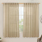 Linen Curtains 63 Inch for Bedroom Light Filtering Panels 60 x 63 Inch by LAMIT
